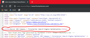 title tag in code