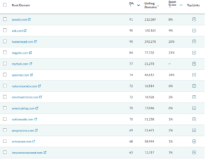 Link Spam Score