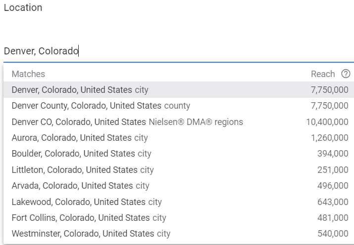 Denver Keyword Research