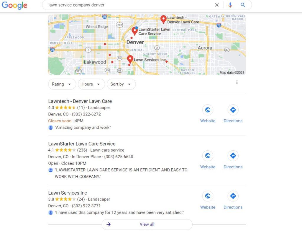 Google Business Local Listing