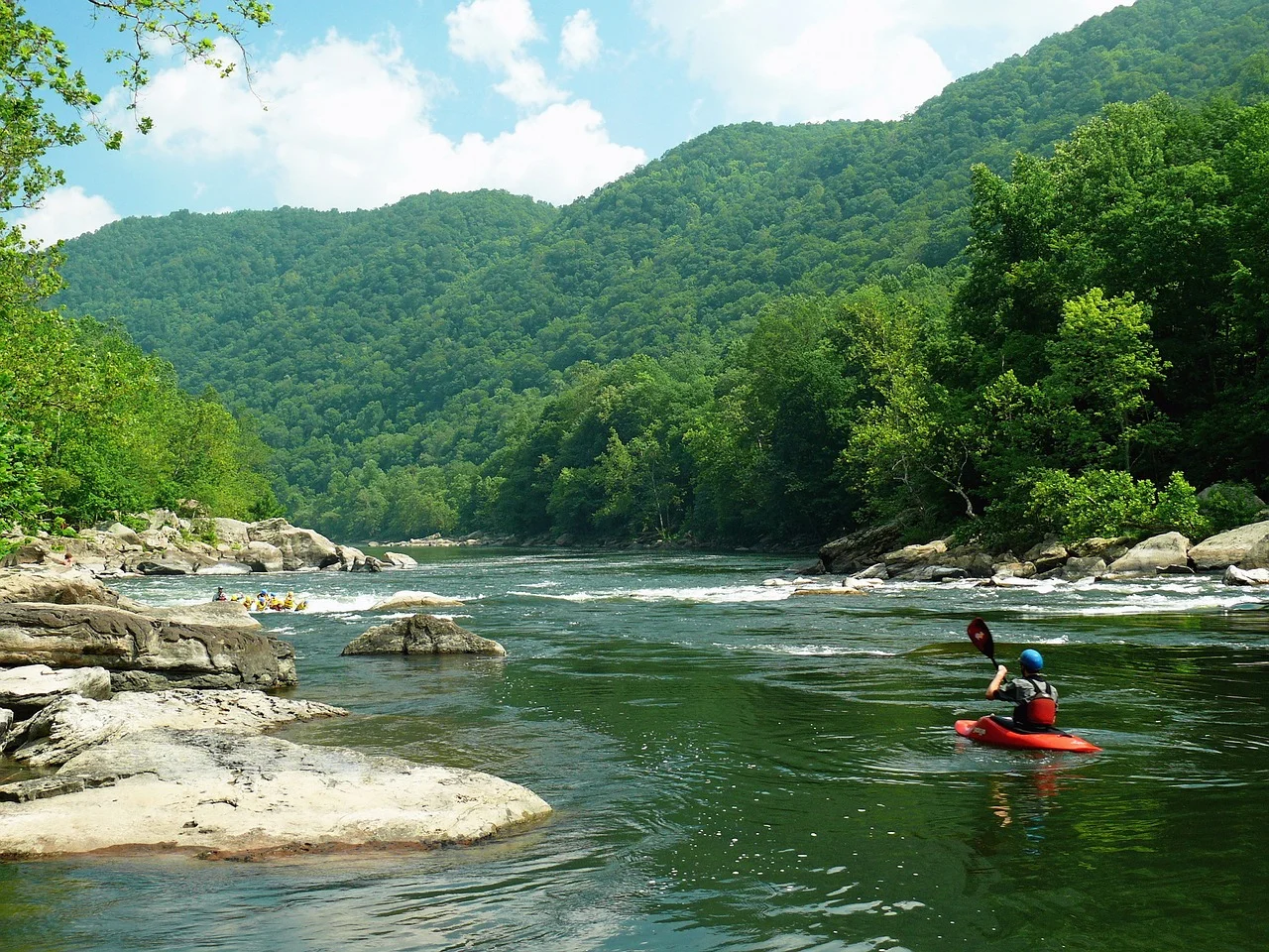 kayaker on a river